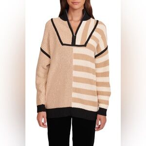 STAUD Hampton Colorblock Stripe Sweater